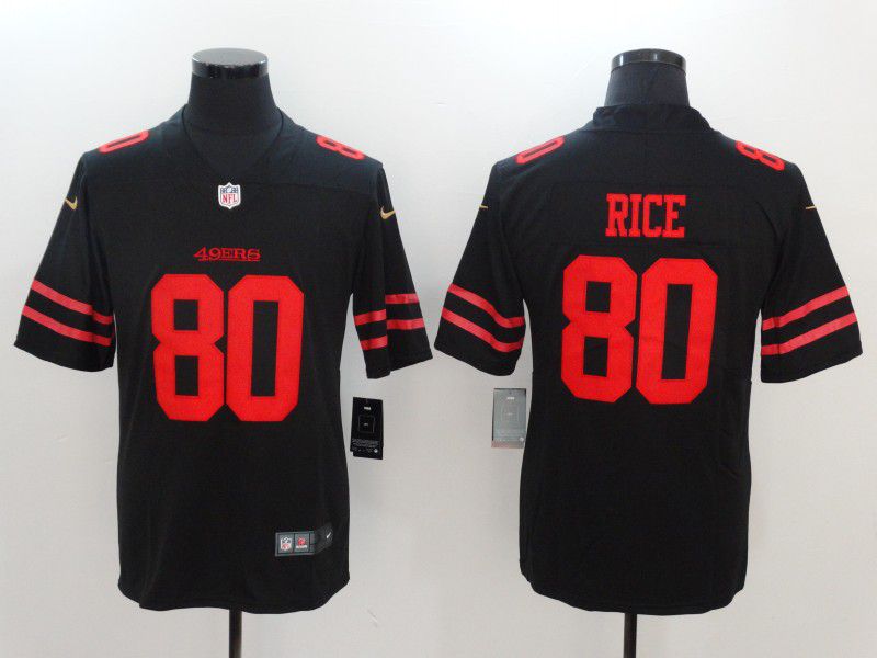 Men San Francisco 49ers #80 Rice Black Nike Vapor Untouchable Limited NFL Jerseys->carolina panthers->NFL Jersey